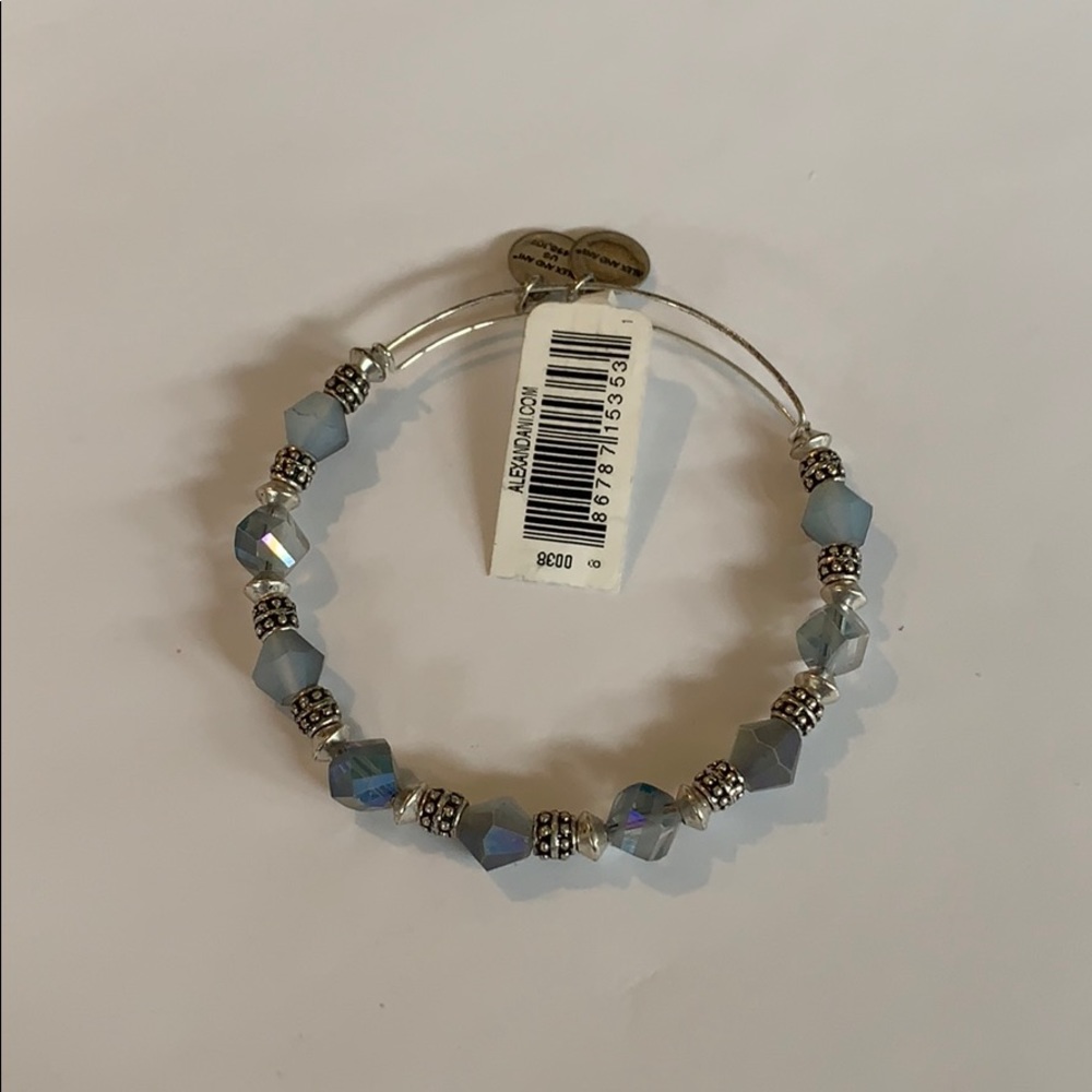 Alex and Ani River Illusion Bangle Blue Silver